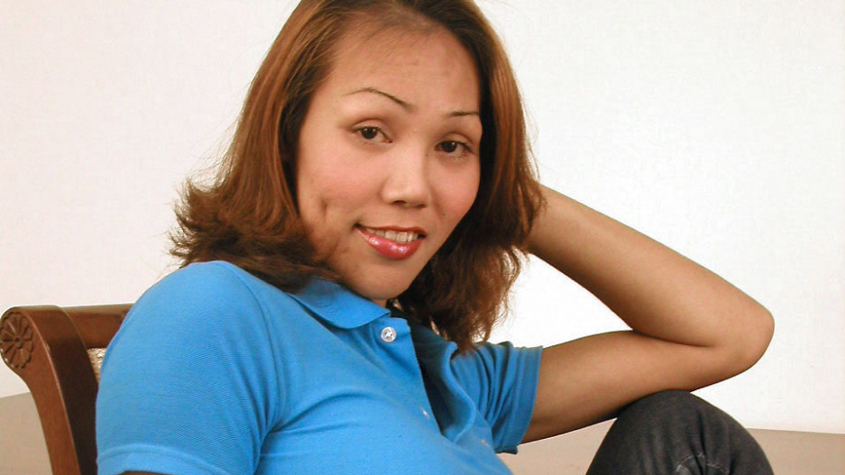 Ang Strokes Her Cock